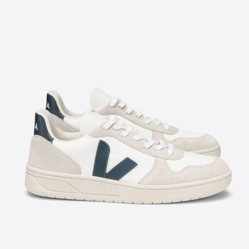 Veja V-10 B-mesh Mens Trainers White/Grey UK 98746